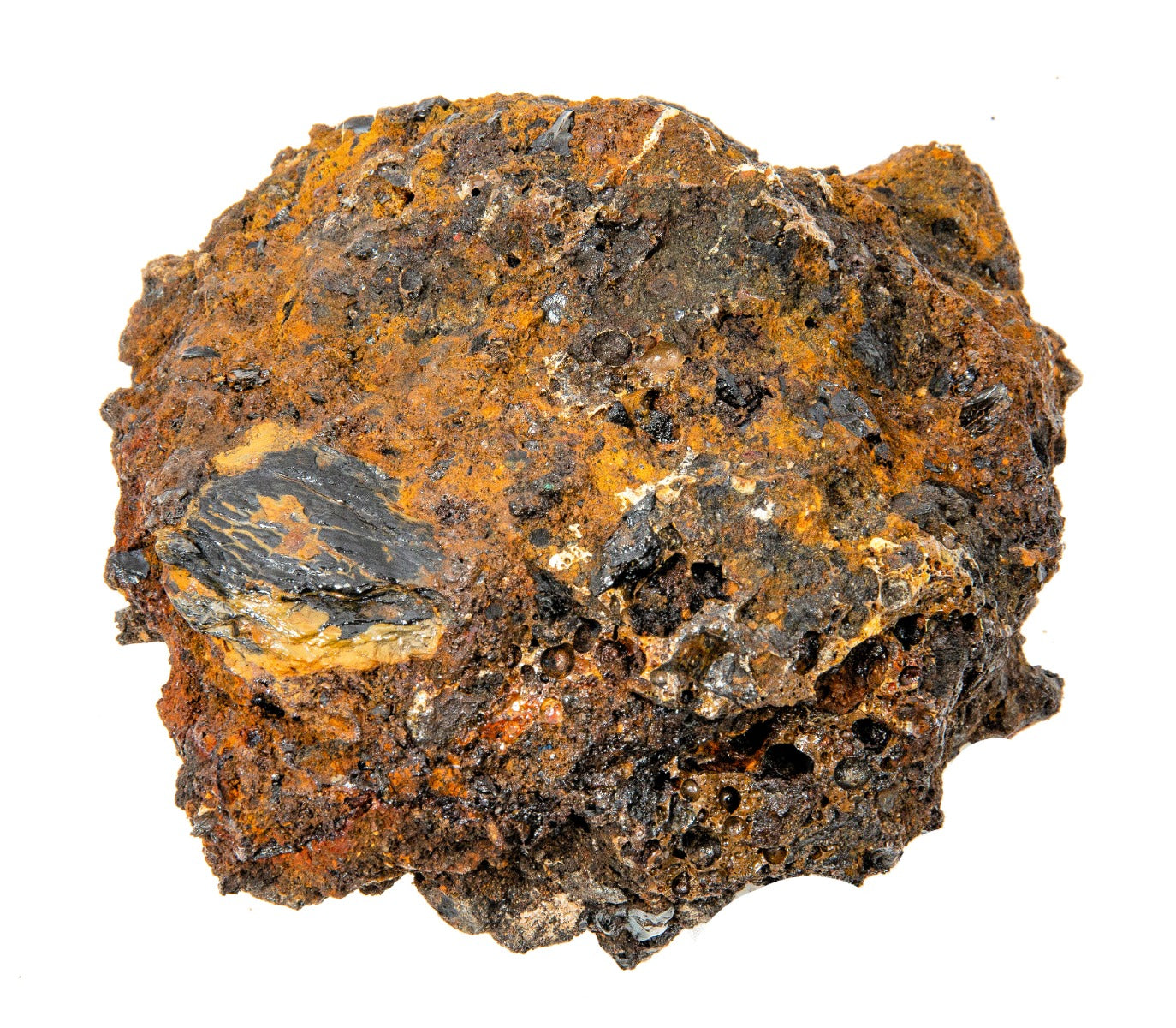 original excavated 1871 great chicago fire building fragment in the form of fused stone from facade