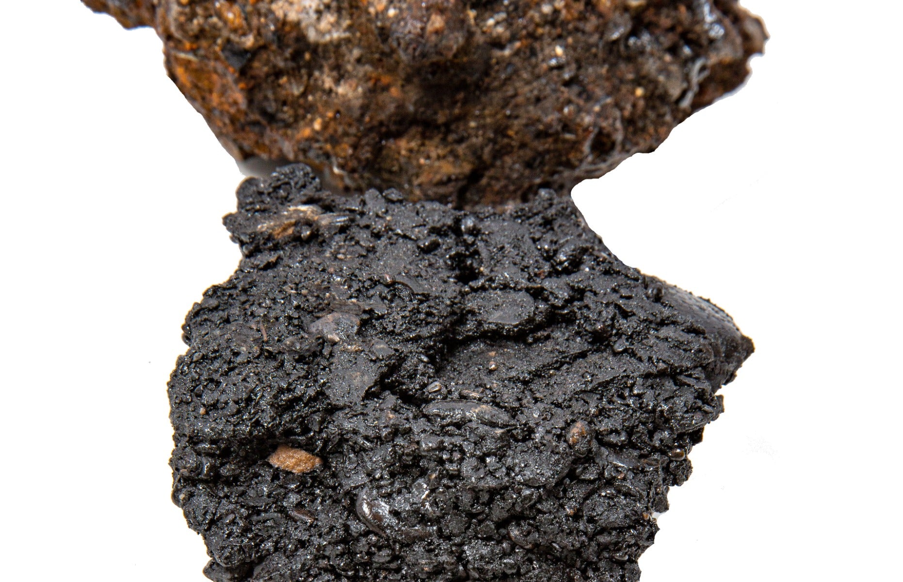 original excavated 1871 great chicago fire building fragment in the form of fused stone from facade