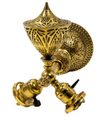 single original museum-quality louis h. sullivan-designed cast bronze chicago stock exchange building wall sconce