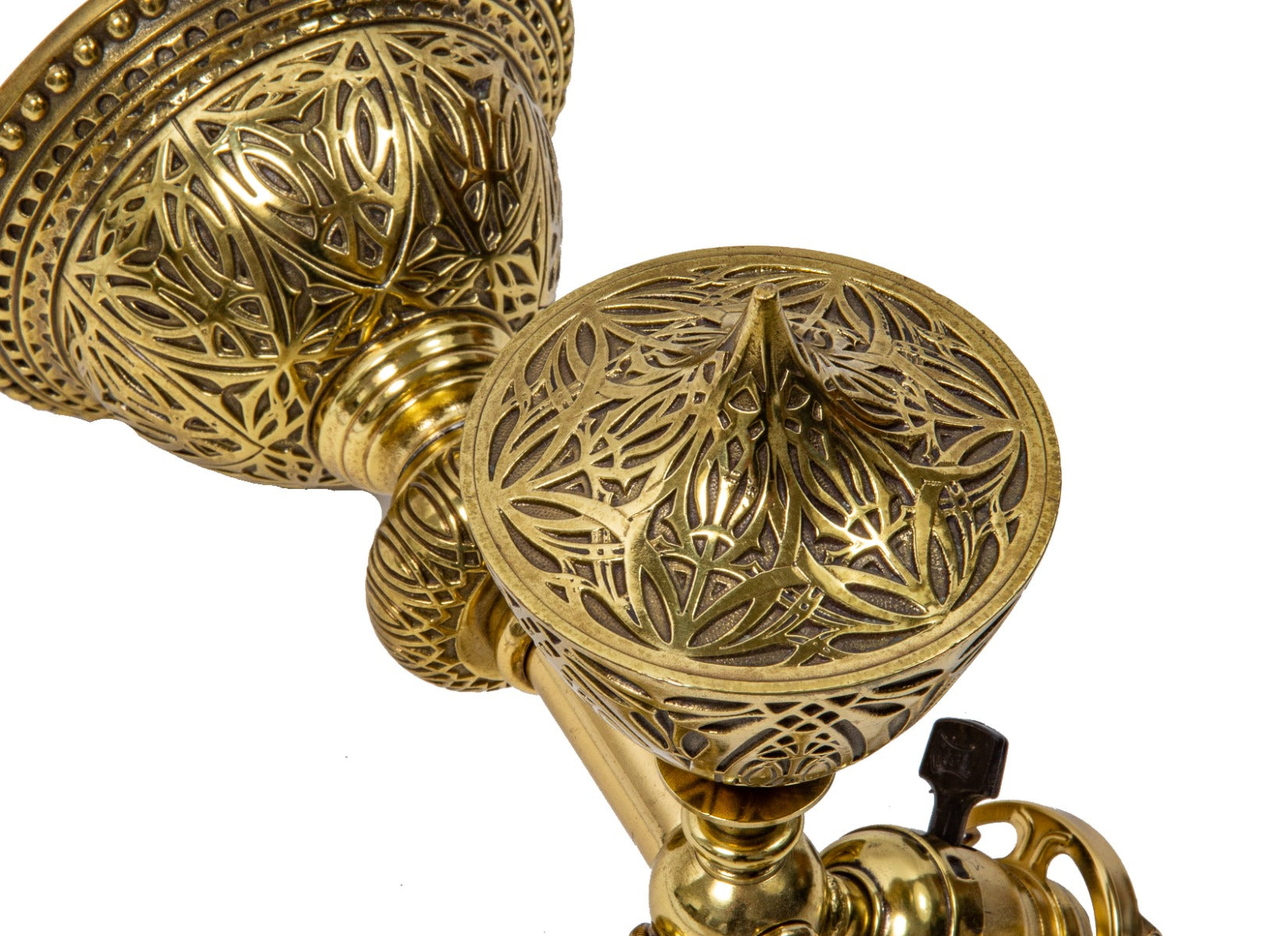 single original museum-quality louis h. sullivan-designed cast bronze chicago stock exchange building wall sconce