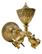 single original museum-quality louis h. sullivan-designed cast bronze chicago stock exchange building wall sconce