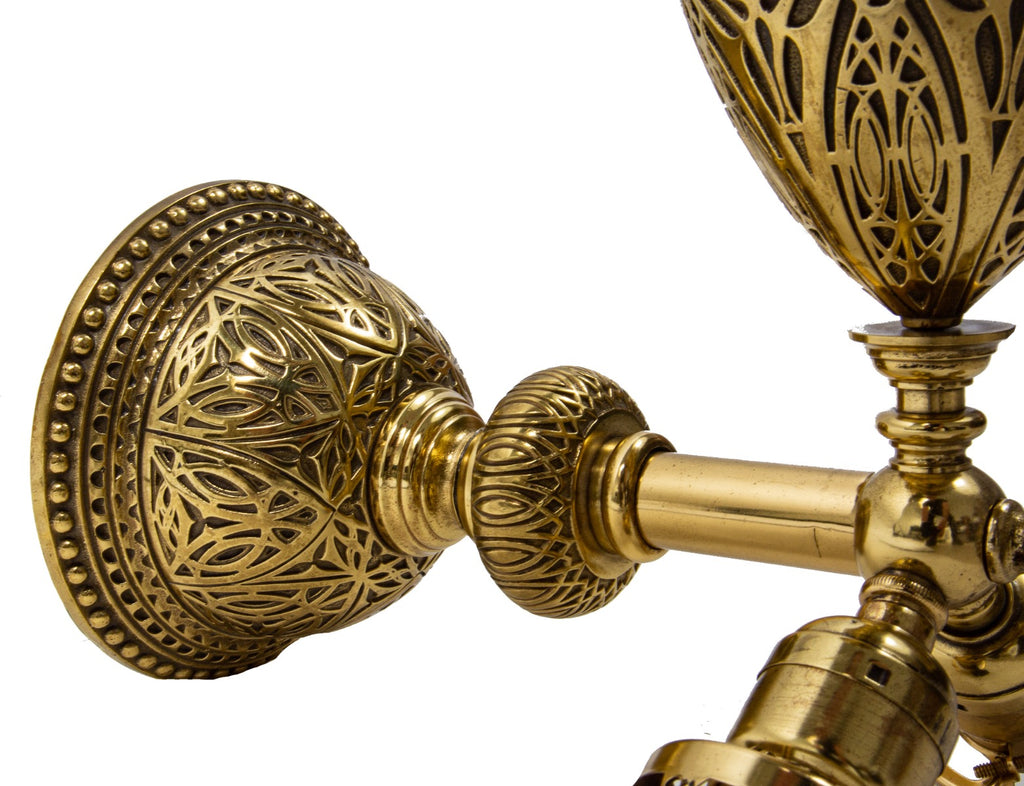 single original museum-quality louis h. sullivan-designed cast bronze chicago stock exchange building wall sconce