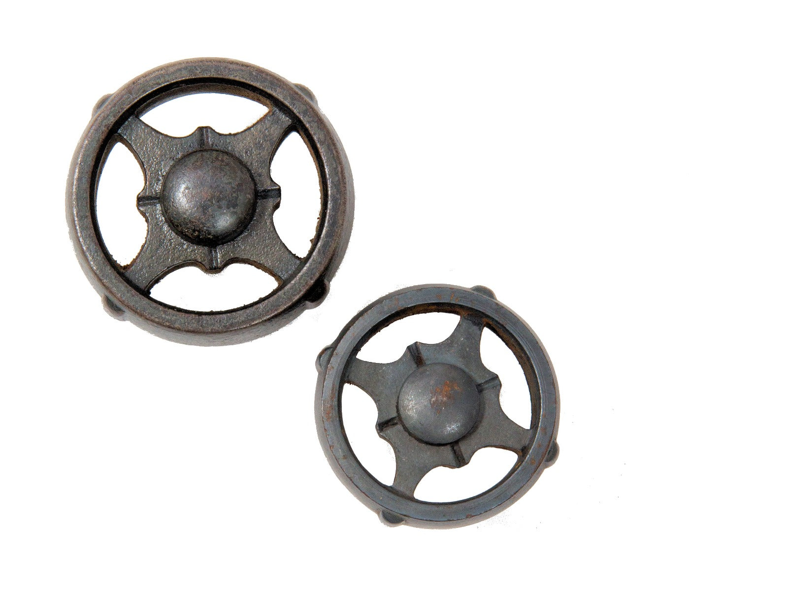 two original 1888 john wellborn root-designed rookery building interior office doorknobs with bower-barff finish