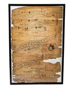 original museum-quality historically important rookery building lobby skylight secitional plan on linen and ink