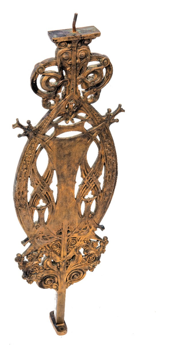 original museum quality 1896 copper-plated ornamental cast iron interior guaranty building staircase baluster