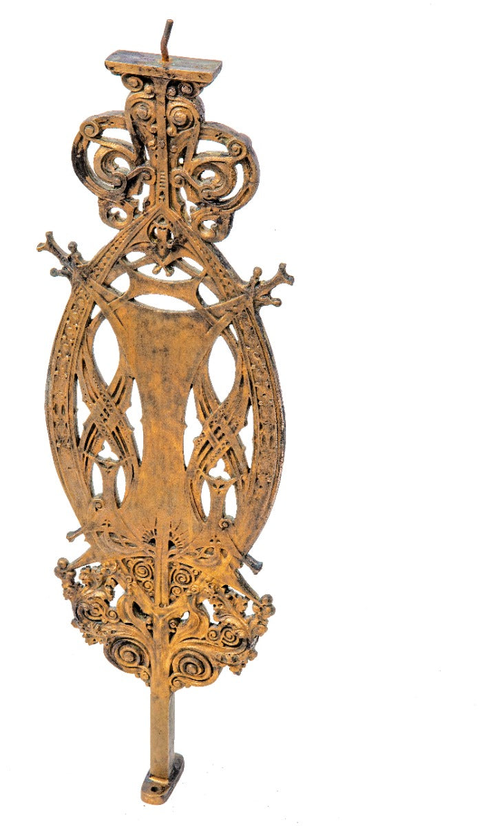 original museum quality 1896 copper-plated ornamental cast iron interior guaranty building staircase baluster