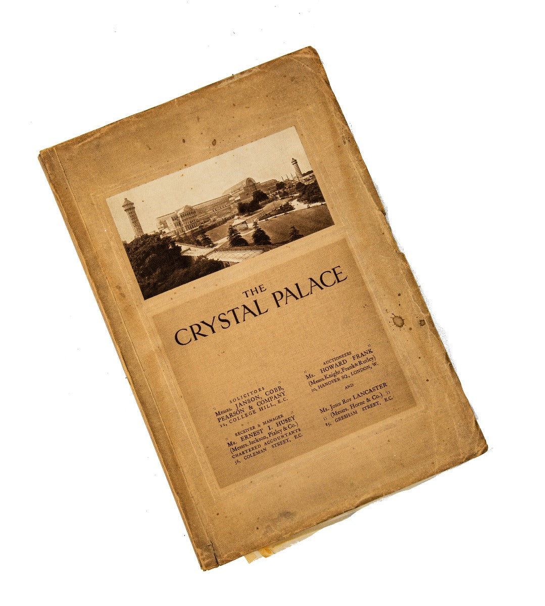 the crystal palace sydenham to be sold by auction tuesday 28th day of november, 1911. published by messrs. knight, frank & rutley