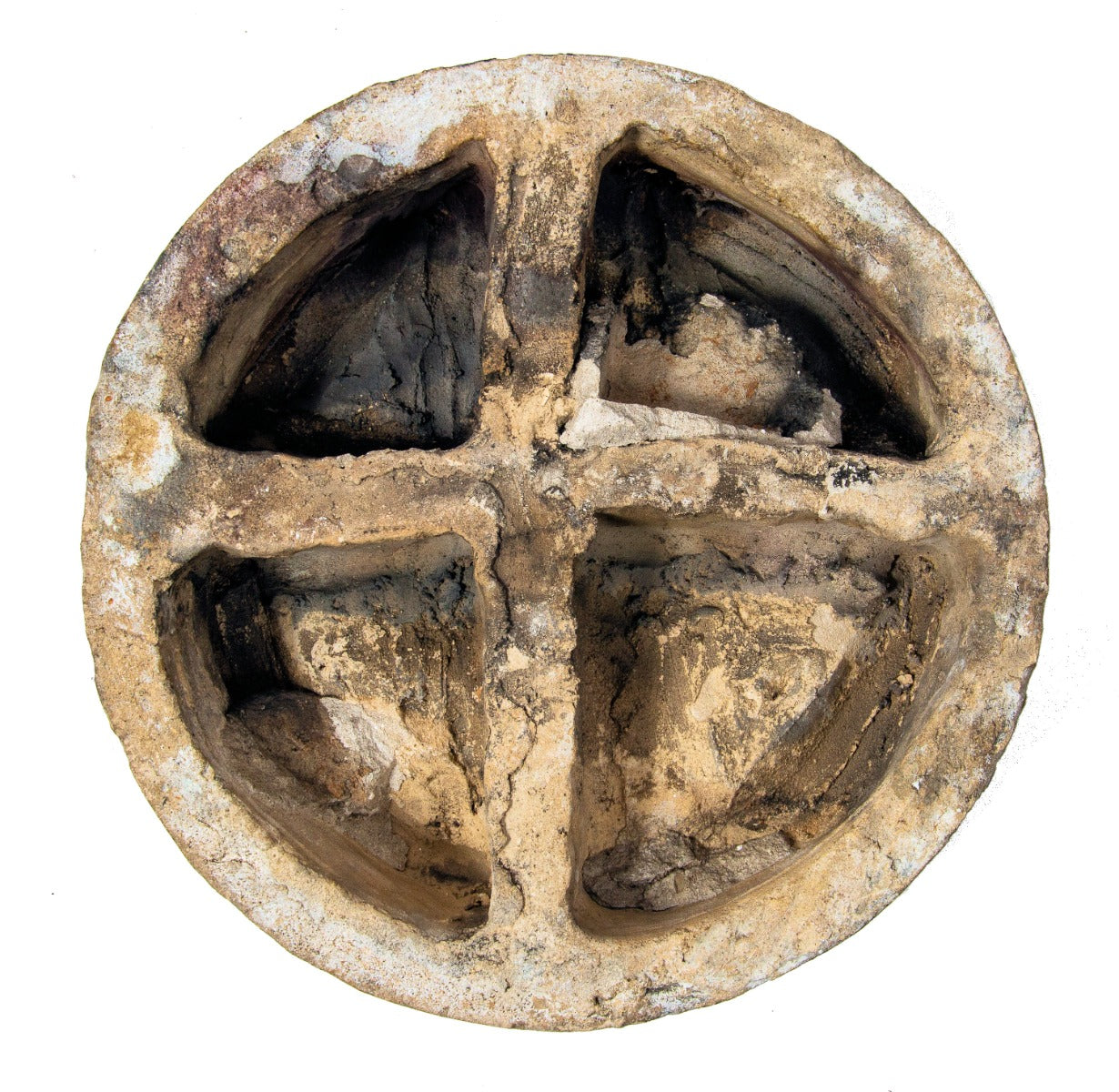 original and intact 1874 chicago terra cotta company extrerior rondel salvaged from william le baron jenney's starkweather building