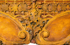 original frost and granger-designed polychromed sullivanesque style cast plast border panel from adler and sullivan's chicago stock exchange
