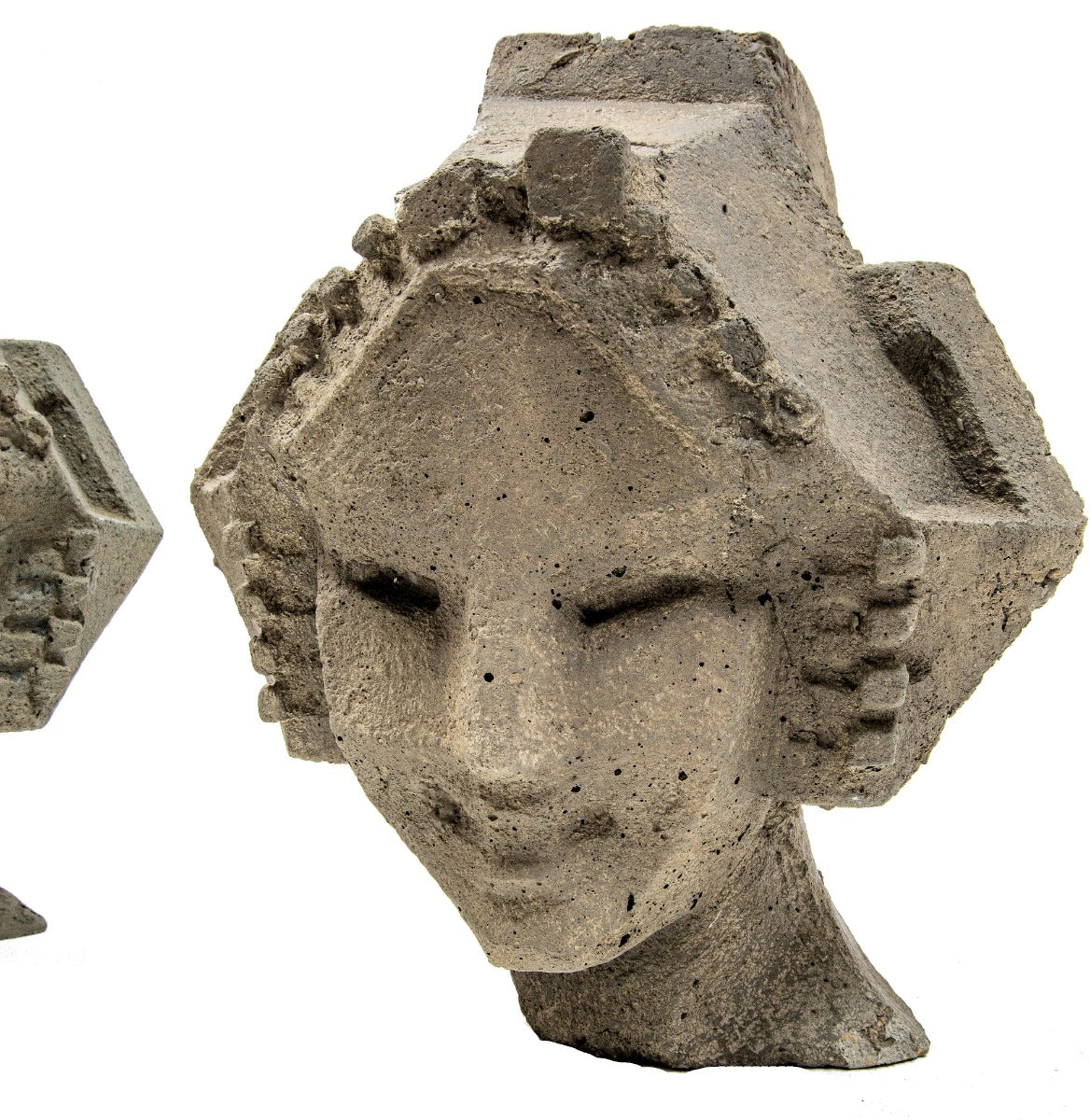 limited edition frank lloyd wright and alfonso iannelli-designed patinated composite midway gardens sprite or "spindle" head cast from original