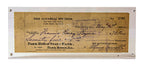 original double-sided lucite mounted 1922 alfonso iannelli bank check to architect barry byrne for unidentified services