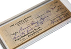 original double-sided lucite mounted 1922 alfonso iannelli bank check to architect barry byrne for unidentified services