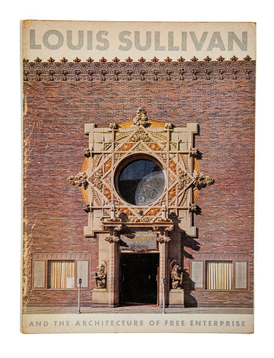 rare original 1956 "louis sullivan and the architecture of free enterprise" art institute exhibit book