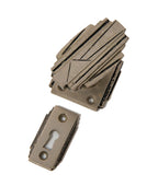 exceptional 1920s-1930s american art deco chrome-plated cast bronze commerical building doorknob and backplate