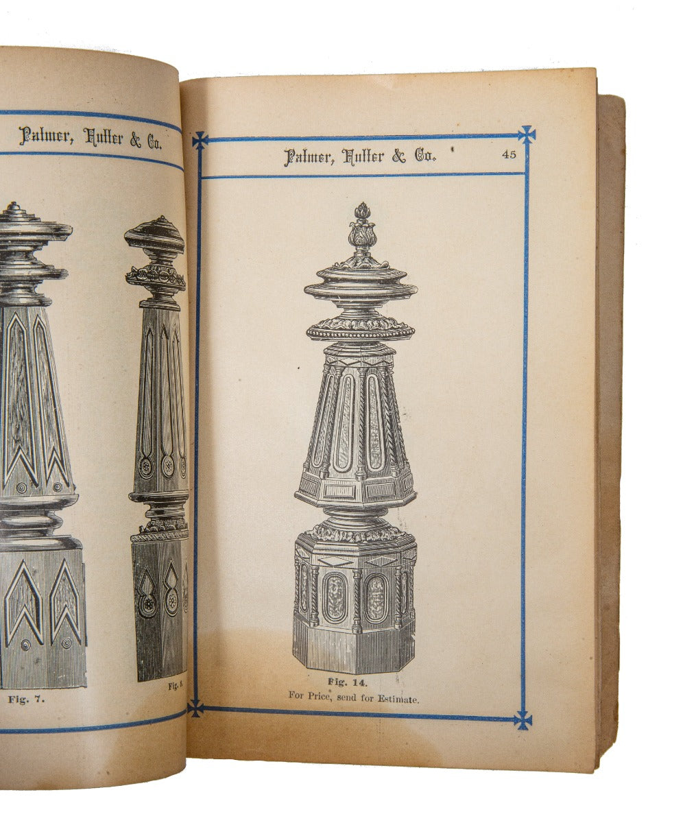 rare 1885 original profusely illustrated and highly informative palmer, fuller and company millwork product catalog