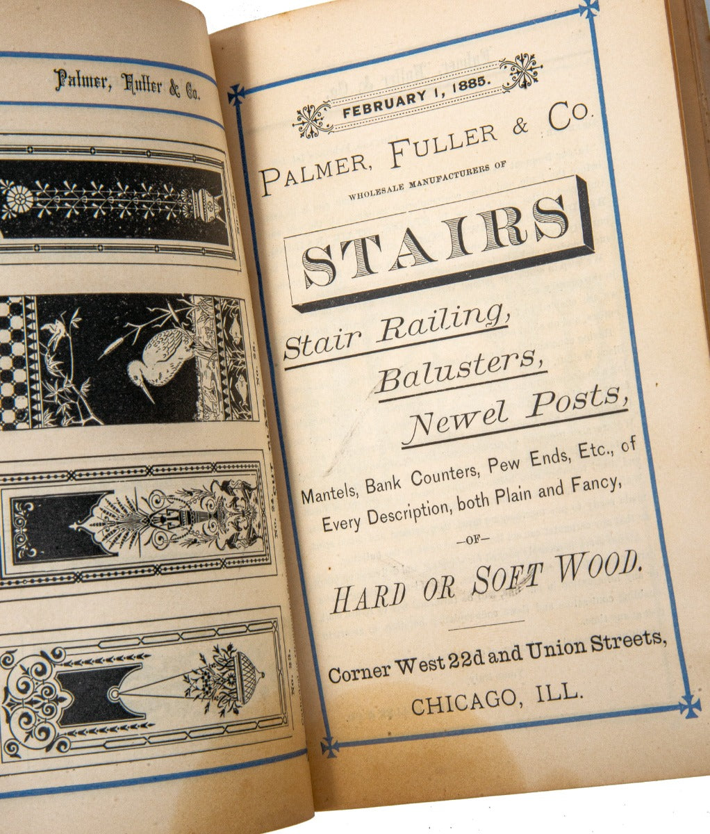 rare 1885 original profusely illustrated and highly informative palmer, fuller and company millwork product catalog