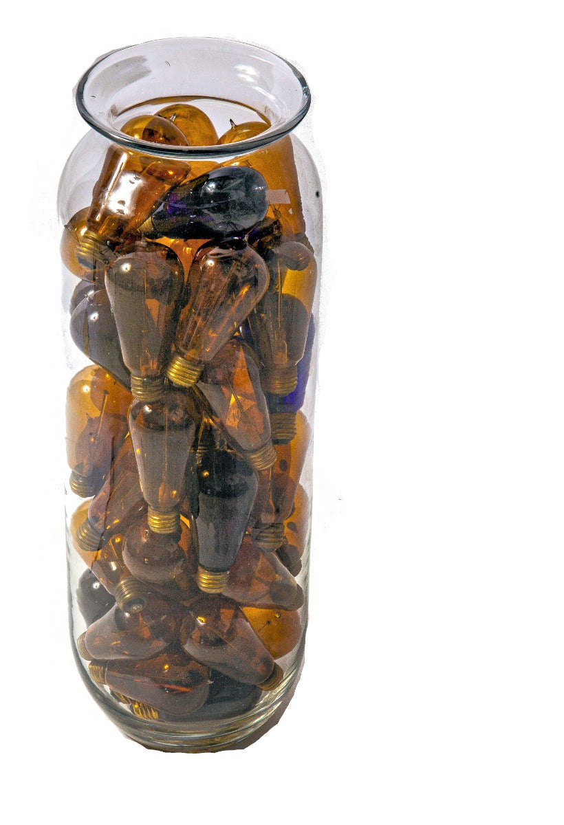 large lot of original early 20th century milwaukee schlitz palm garden tantalum colored light bulbs