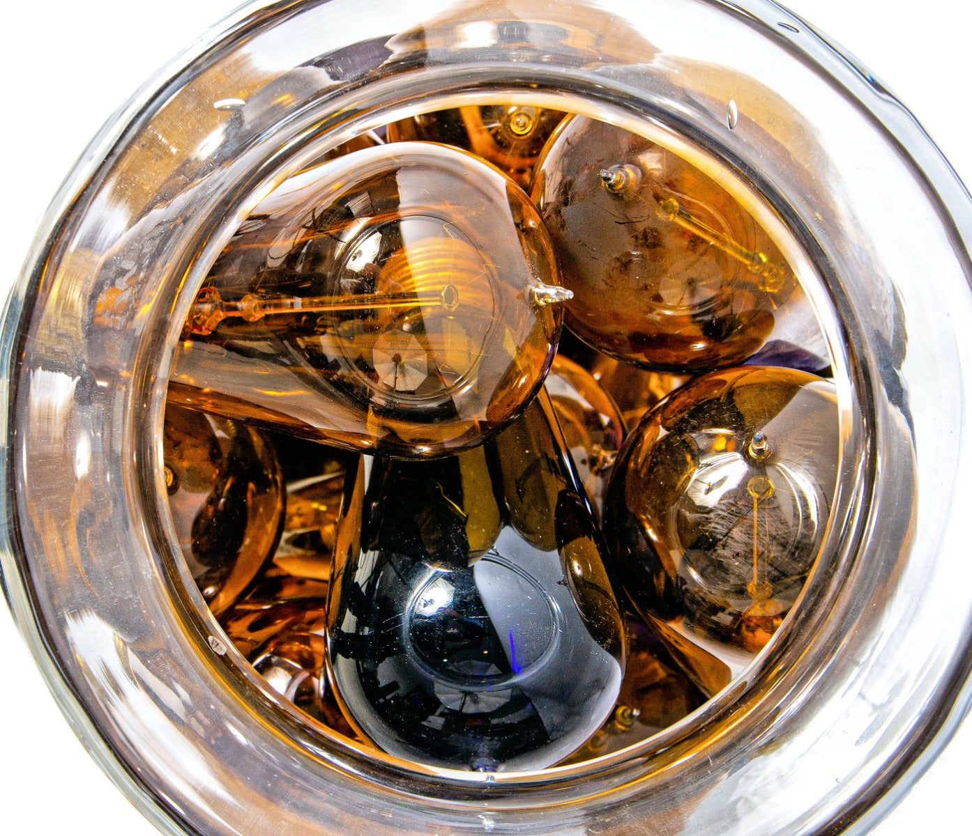 large lot of original early 20th century milwaukee schlitz palm garden tantalum colored light bulbs