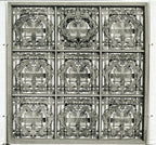 museum quality original george grant elmslie-designed five-ply mahogany wood screen module salvaged from louis h. sullivan's schlesinger & mayer department store