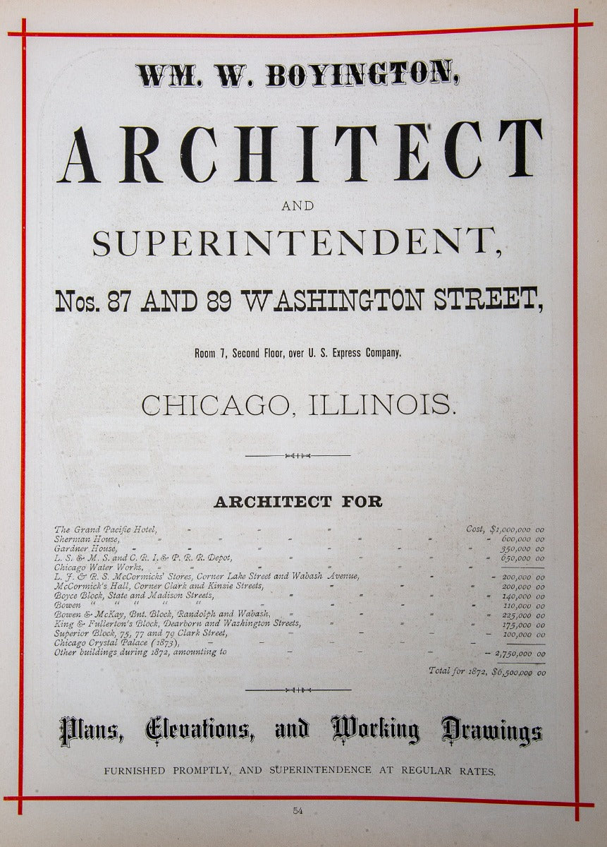exceptionally rare 1873 merchants and manufacturers of chicago : being a complete history of our mercantile and manufacturing interests, and their progress since the fire : illustrated with upwards of one hundred fine wood engravings, printed with chas. e