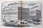 exceptionally rare 1873 merchants and manufacturers of chicago : being a complete history of our mercantile and manufacturing interests, and their progress since the fire : illustrated with upwards of one hundred fine wood engravings, printed with chas. e