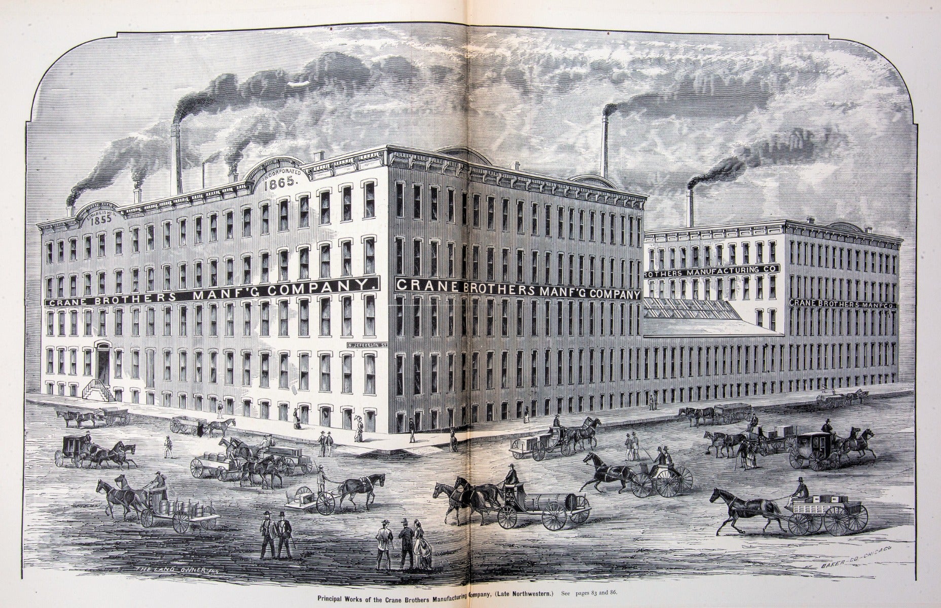 exceptionally rare 1873 merchants and manufacturers of chicago : being a complete history of our mercantile and manufacturing interests, and their progress since the fire : illustrated with upwards of one hundred fine wood engravings, printed with chas. e