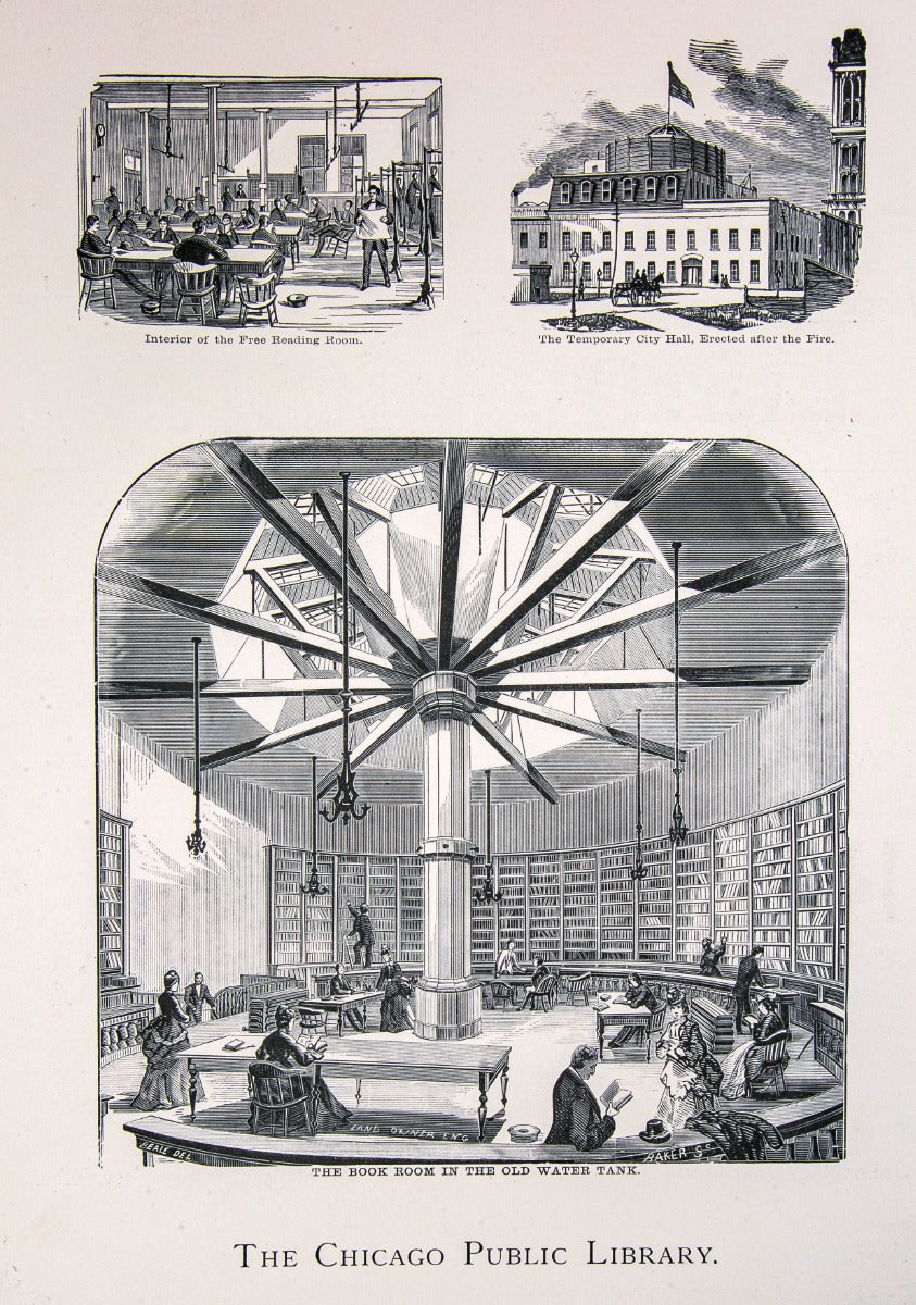 exceptionally rare 1873 merchants and manufacturers of chicago : being a complete history of our mercantile and manufacturing interests, and their progress since the fire : illustrated with upwards of one hundred fine wood engravings, printed with chas. e