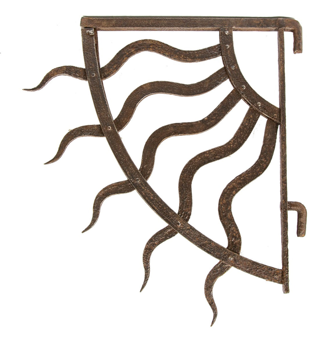exceptional hand wrought and riveted wrought iron milwaukee mansion exterior gate ornament attributed to cyril colnik