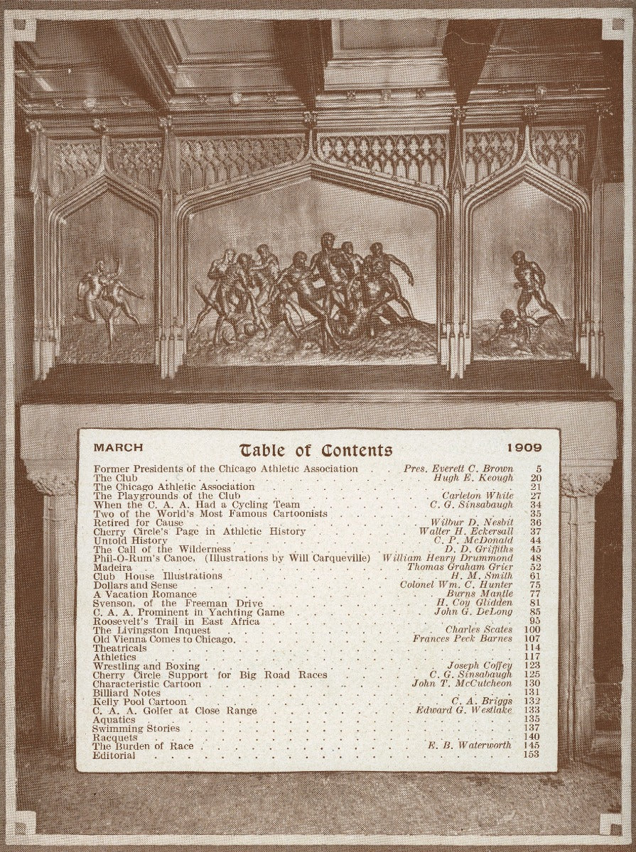 rare 1909 chicago athletic association building cherry circle hardbound anniversary issue