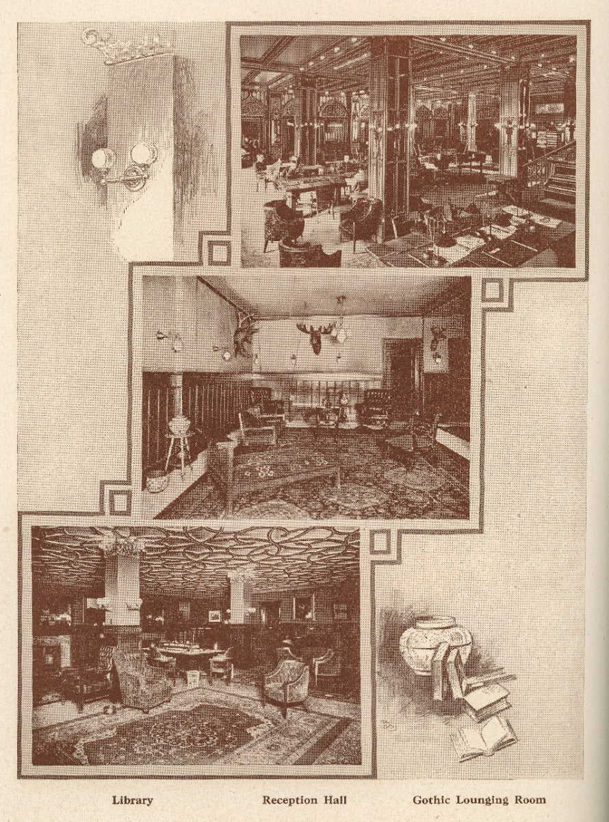 rare 1909 chicago athletic association building cherry circle hardbound anniversary issue