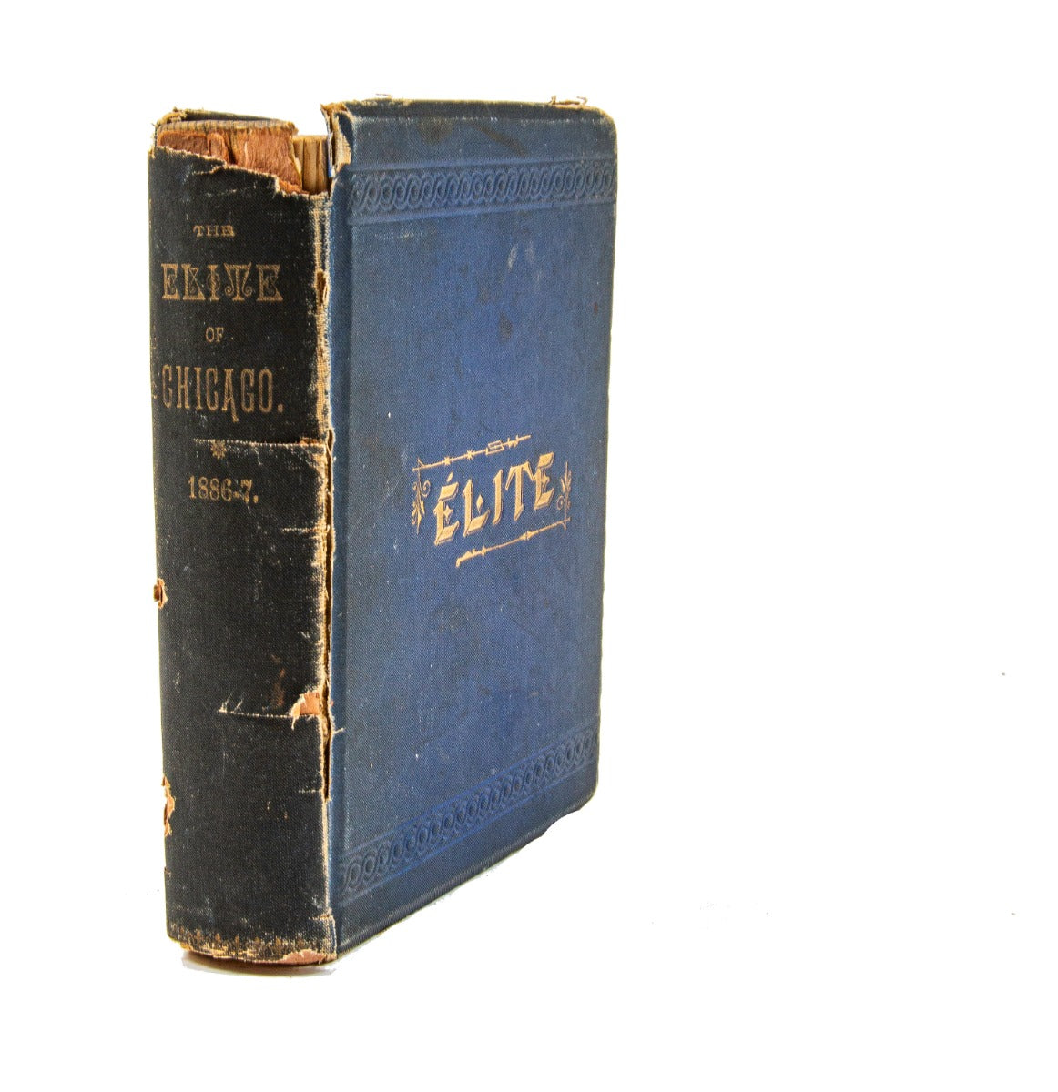 scrace hardbound  original 1886-87 the elite of chicago and its clubs directory with illustrations