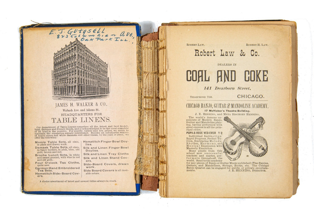 scrace hardbound  original 1886-87 the elite of chicago and its clubs directory with illustrations