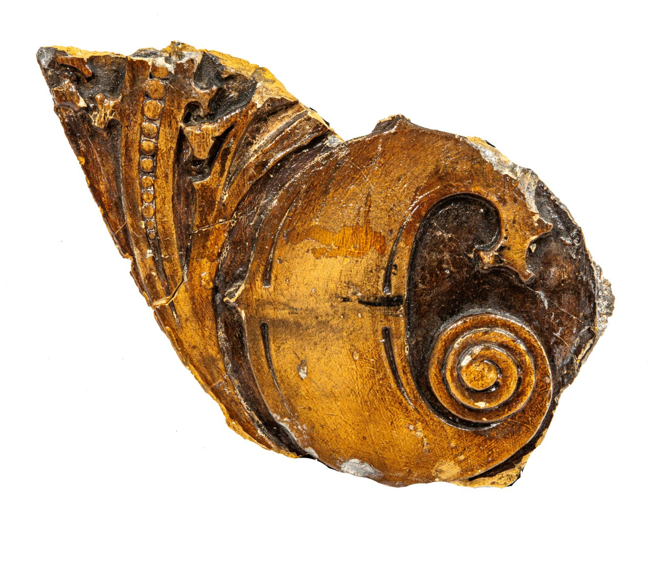 original hugh garden-designed painted cast plaster cherry circle logo fragment salvaged from the chicago athletic association building