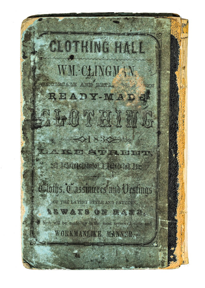 very rare 1852-53 largely intact udall and hopkins' chicago city directory omprising an alphabetical directory of the city, a map of the city, census of the city, a list of city, etc.