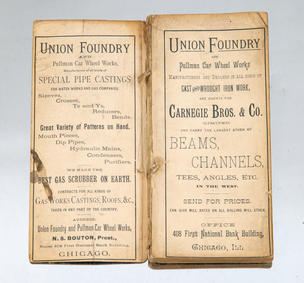 rare and highly sought after 1886 chicago-based union foundry company catalog with john edelamnn-designed ornament