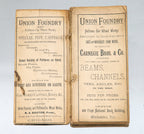 rare and highly sought after 1886 chicago-based union foundry company catalog with john edelamnn-designed ornament