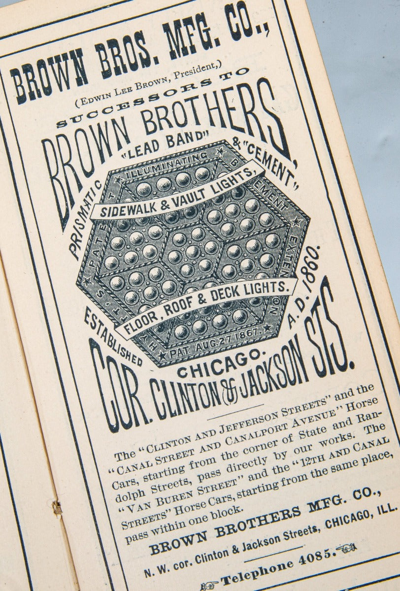 rare and highly sought after 1886 chicago-based union foundry company catalog with john edelamnn-designed ornament