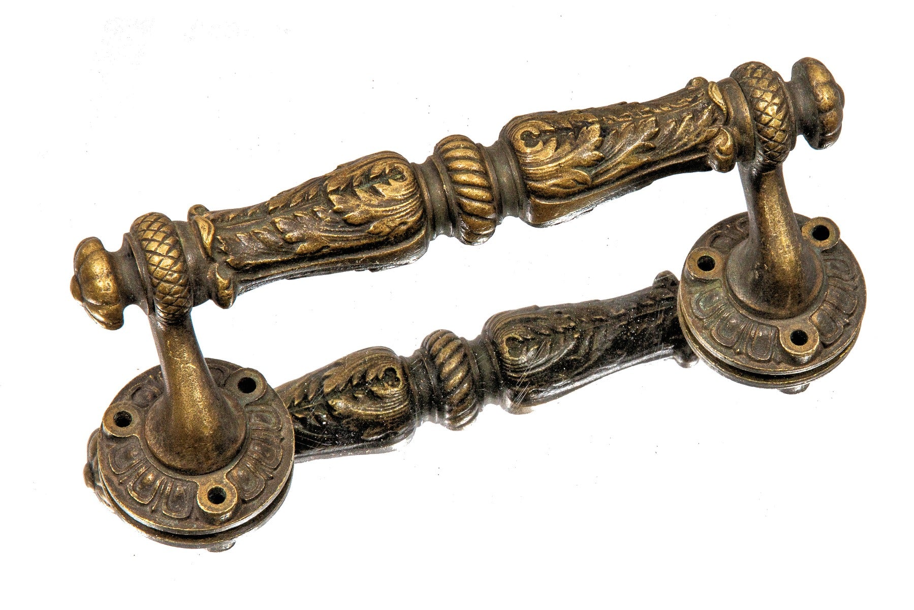 hard to find original 1911 custom-designed cast bronze chicago city hall building oversized window sash pull