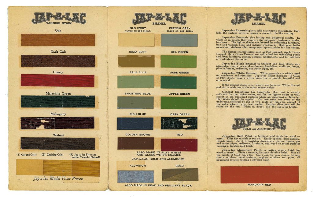 rare collection of original 19th and early 20th century residential and commerical building paint sample cards