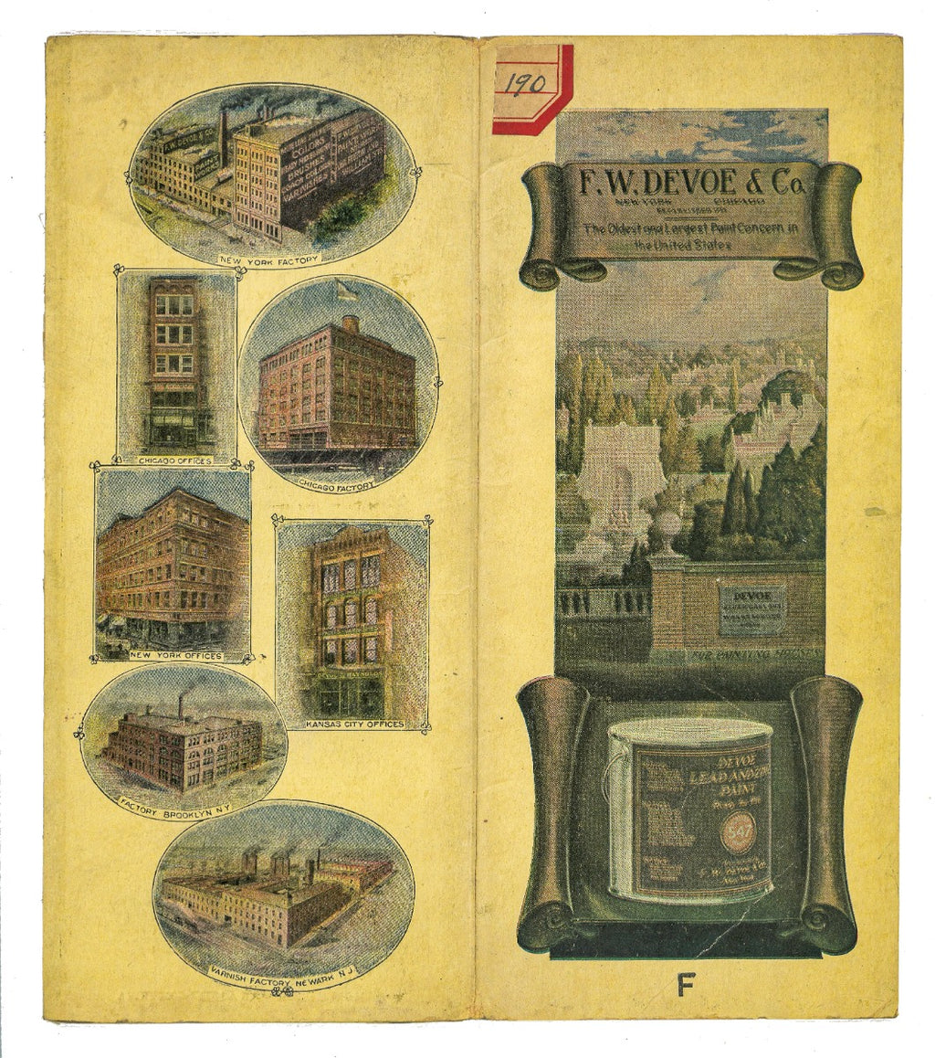 rare collection of original 19th and early 20th century residential and commerical building paint sample cards