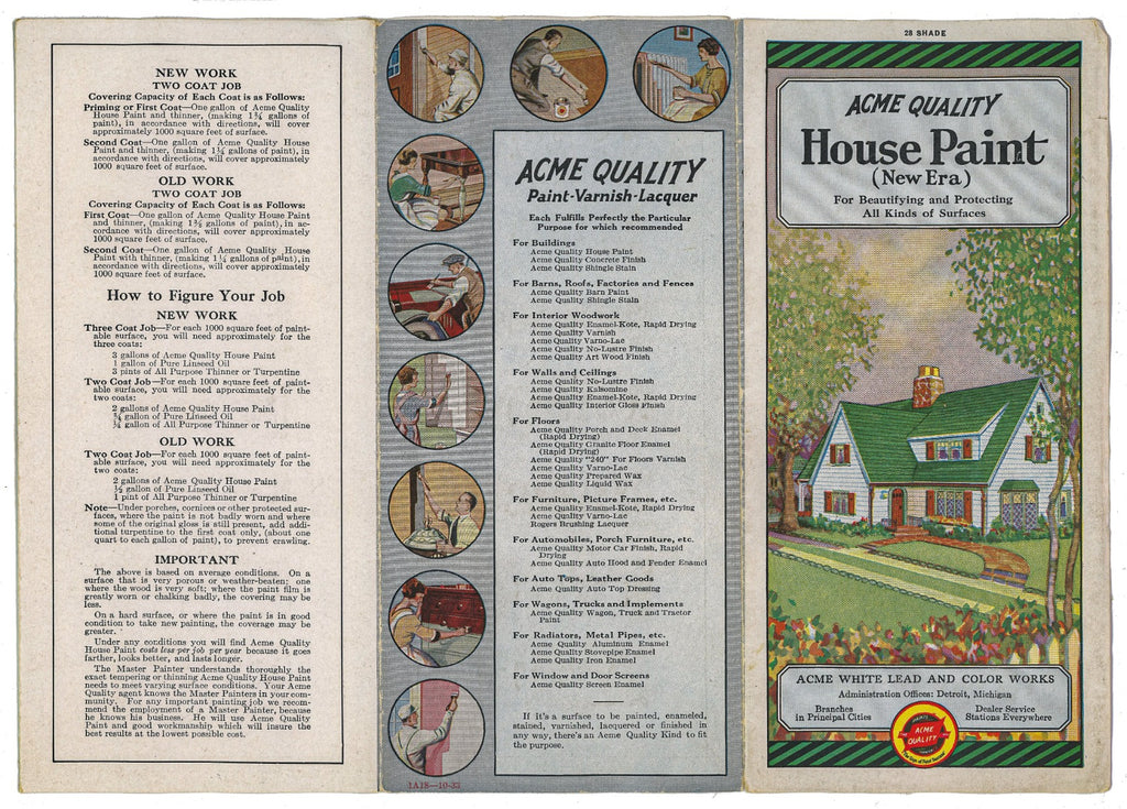 rare collection of original 19th and early 20th century residential and commerical building paint sample cards