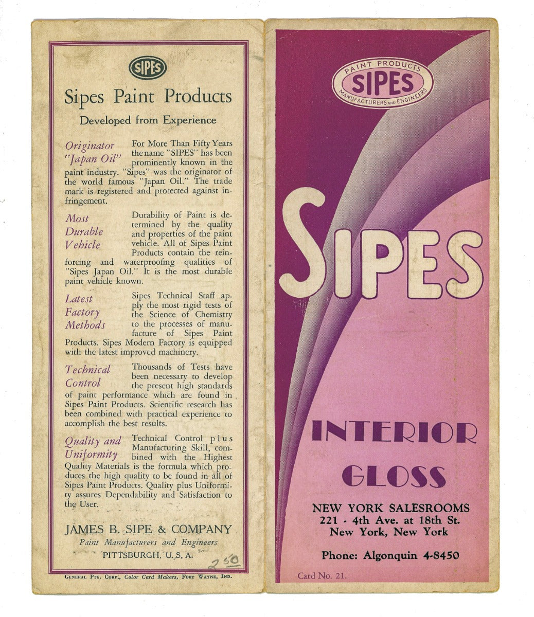 rare collection of original 19th and early 20th century residential and commerical building paint sample cards