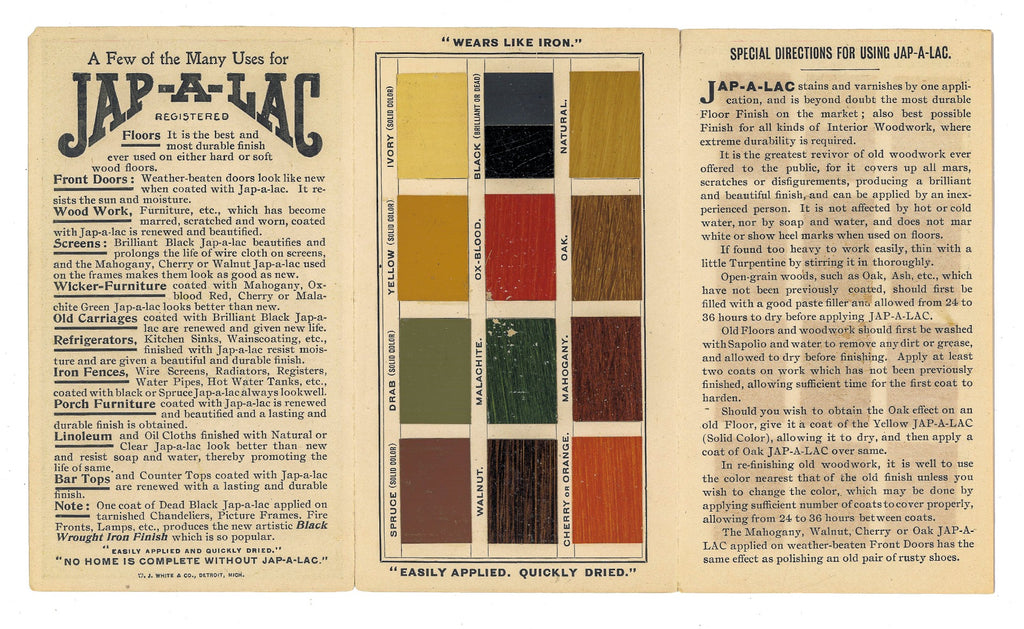 rare collection of original 19th and early 20th century residential and commerical building paint sample cards