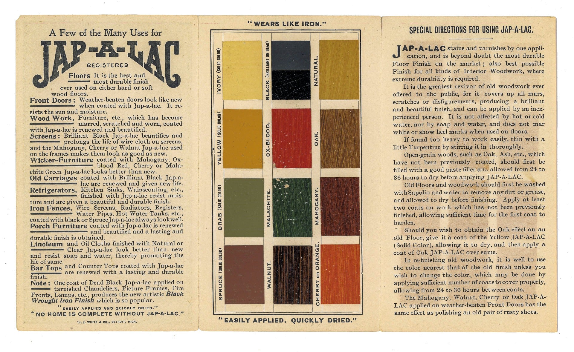 rare collection of original 19th and early 20th century residential and commerical building paint sample cards