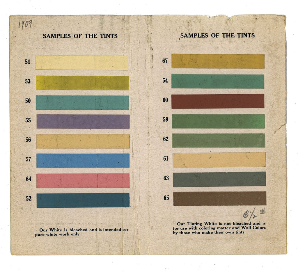 rare collection of original 19th and early 20th century residential and commerical building paint sample cards