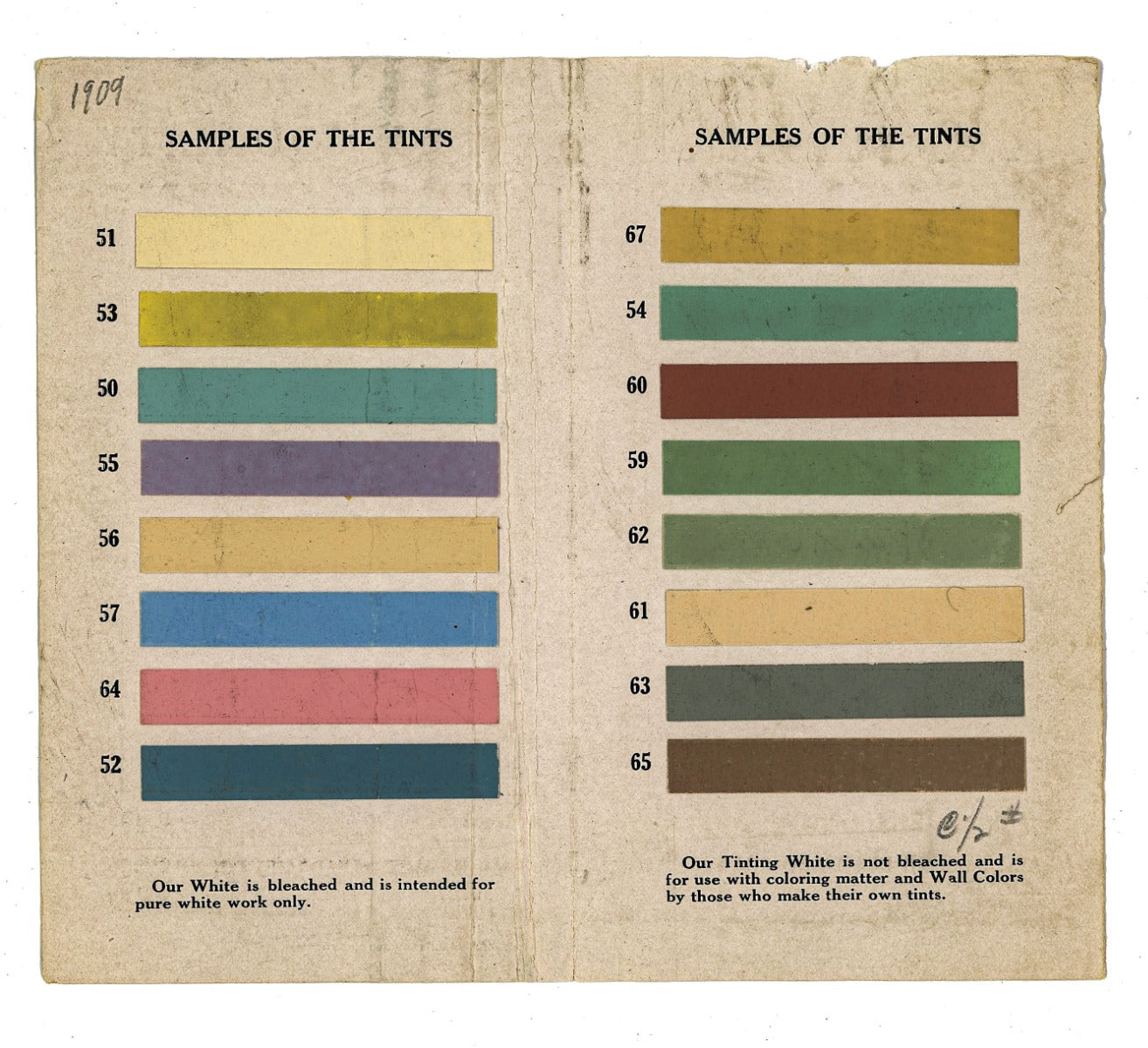 rare collection of original 19th and early 20th century residential and commerical building paint sample cards