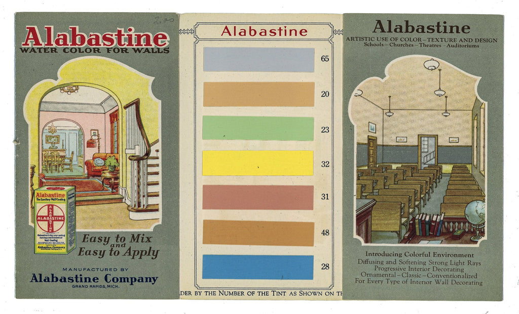 rare collection of original 19th and early 20th century residential and commerical building paint sample cards