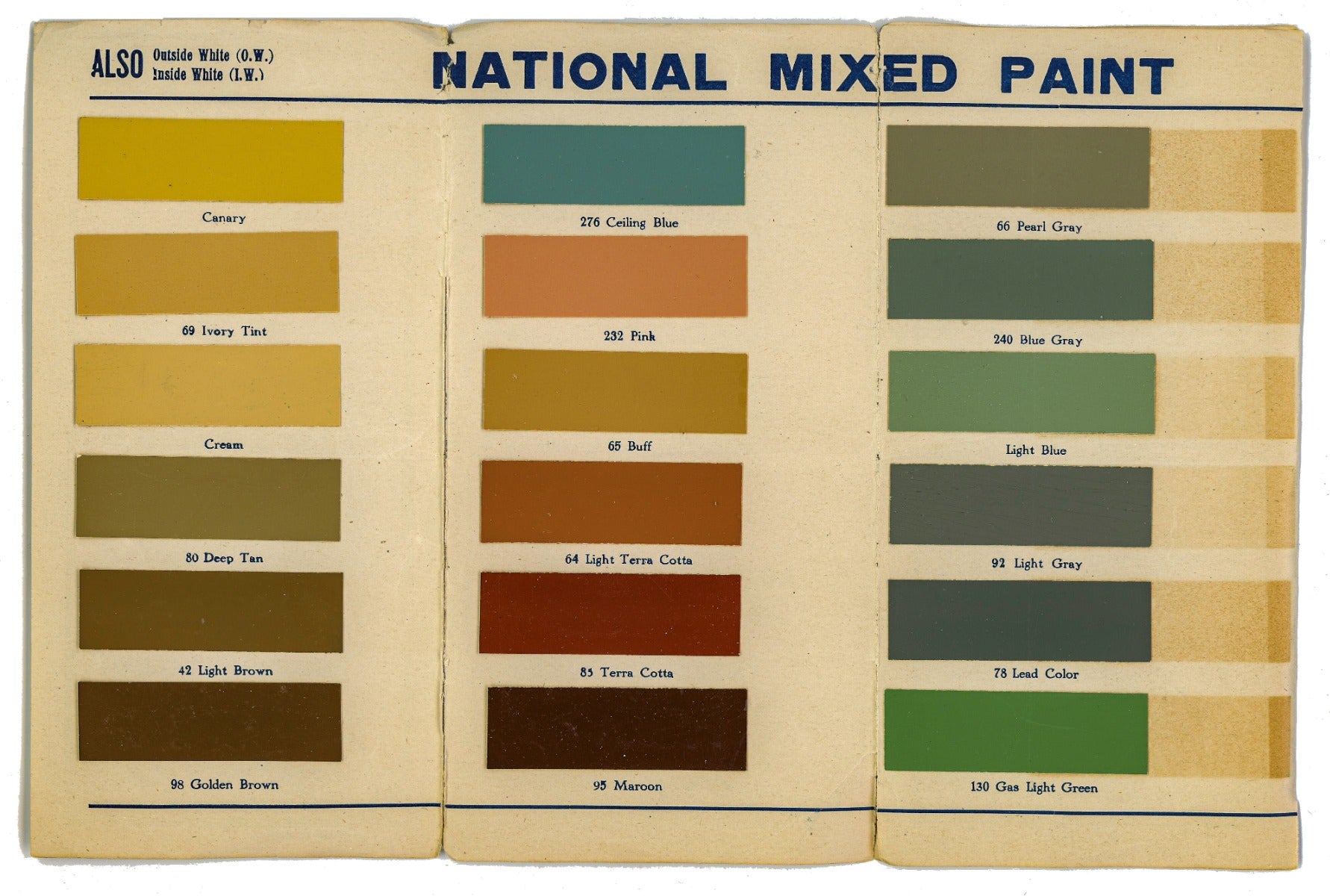 rare collection of original 19th and early 20th century residential and commerical building paint sample cards