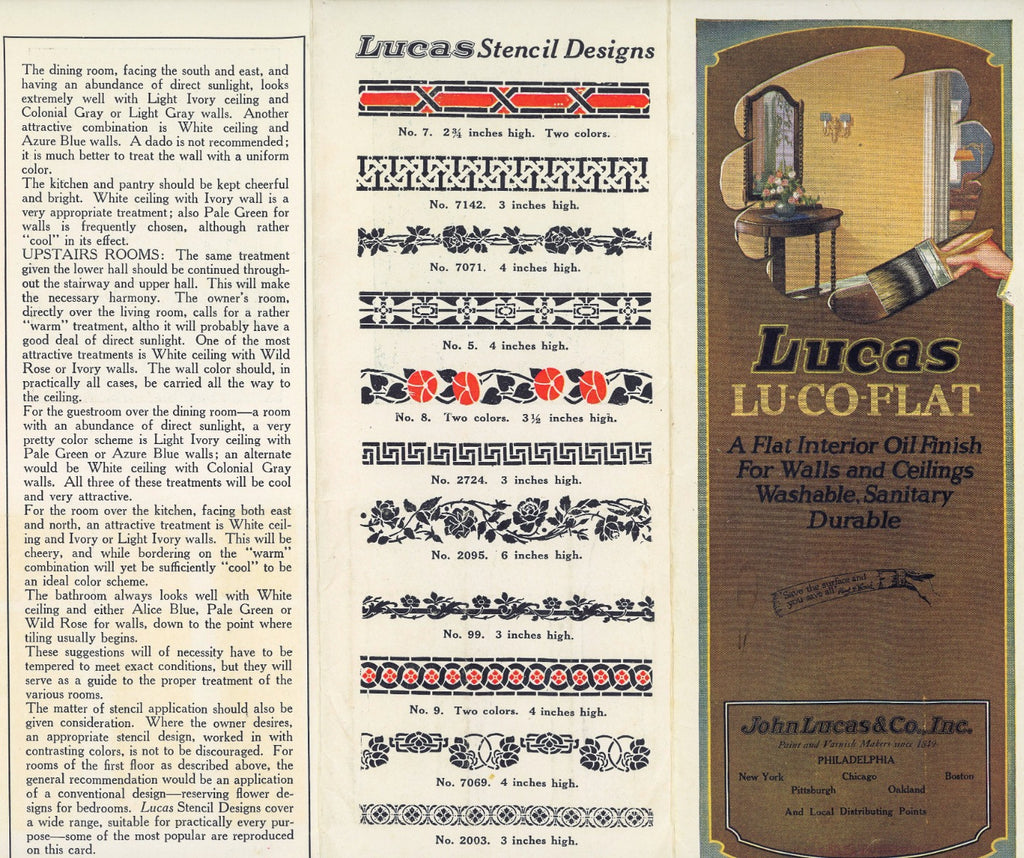 rare collection of original 19th and early 20th century residential and commerical building paint sample cards