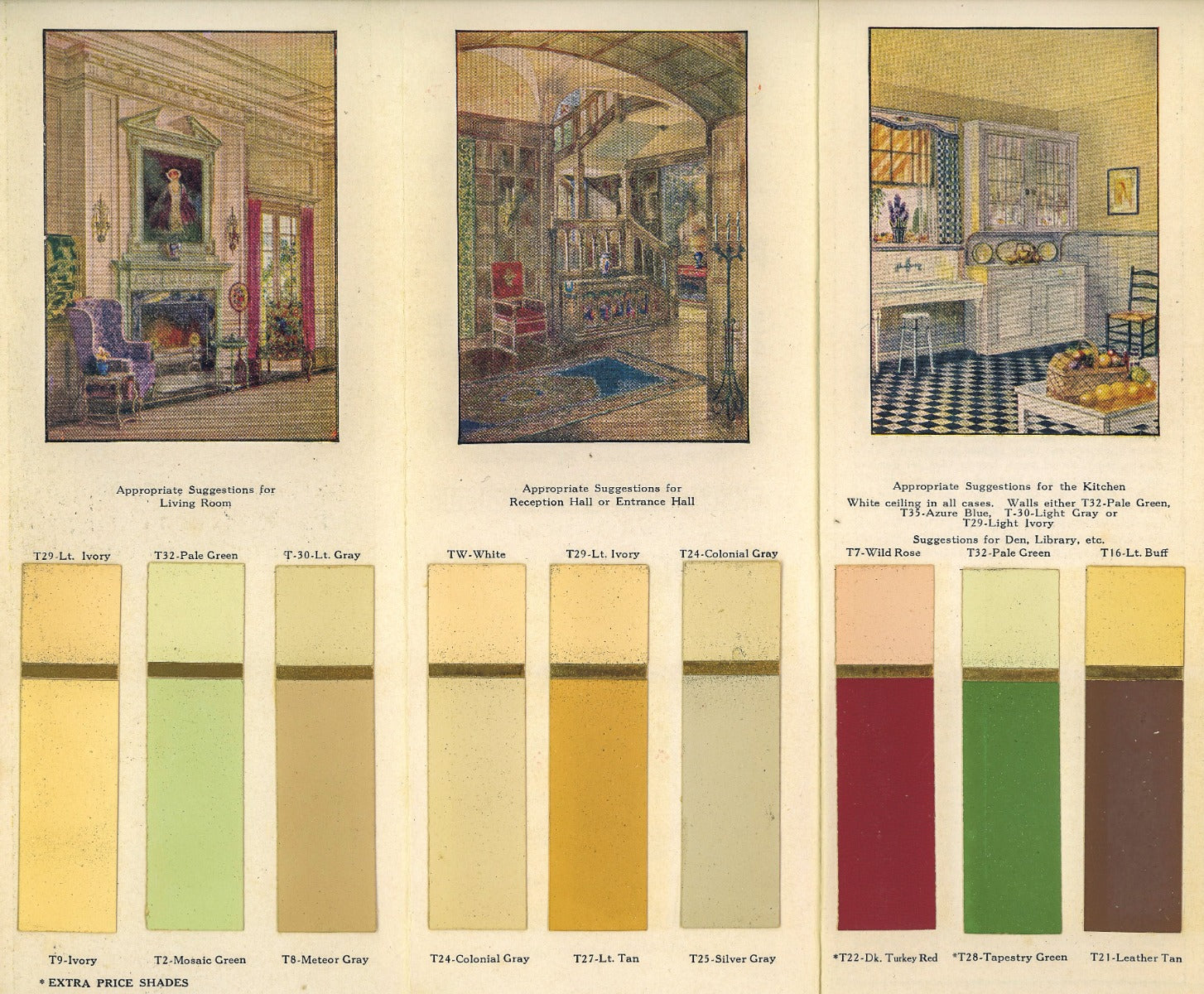 rare collection of original 19th and early 20th century residential and commerical building paint sample cards